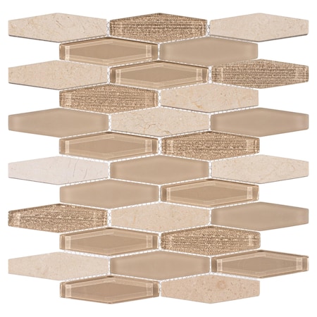 Andova Tiles Odyssey 125 x 4 Natural Stone Color Variation Novelty Mosaic Wall Tile SAM-ANDODY504